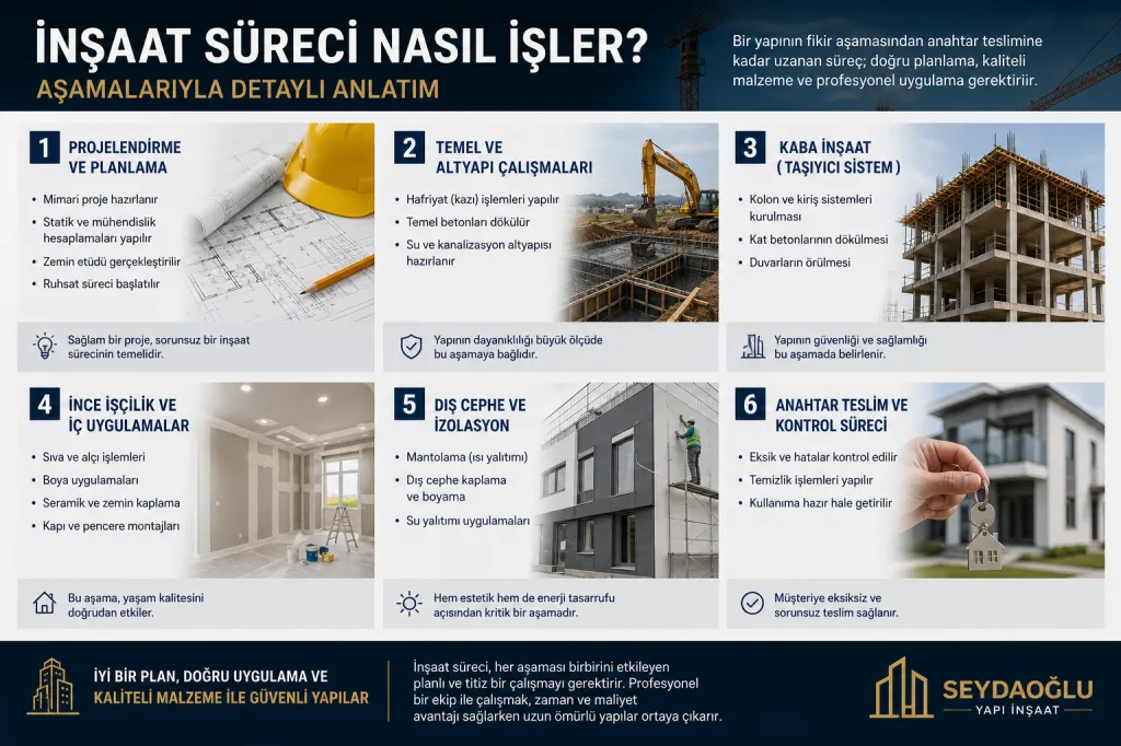 İnşaat Süreci Nasıl İşler?